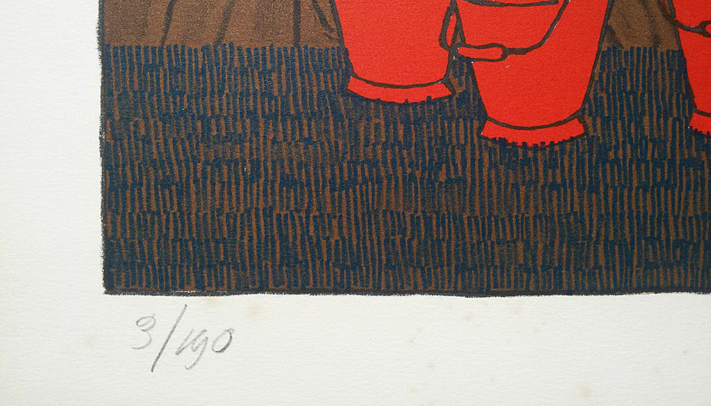 Laatste keer: Mark Brusse - Drie emmers voor een schutting, litho kopen? Bied vanaf 1!