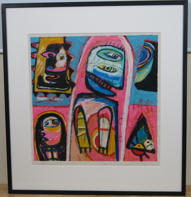 Henk Vierveijzer: Zeefdruk, Oma ze toren - Ingelijst (groot) kopen? Bied vanaf 70!