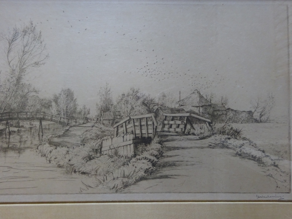 Jan Coenraad Nachenius (1890-1987) : Ets – Veenendaal – gesigneerd – ca 1945  kopen? Bied vanaf 1!