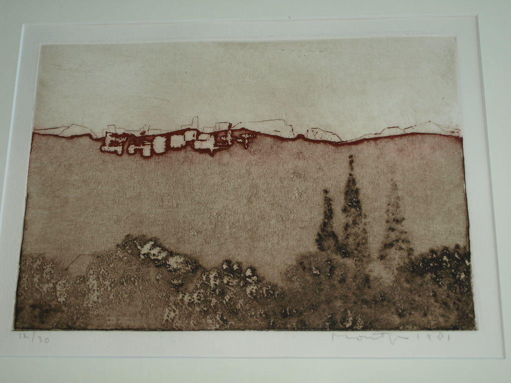 JAN MONTYN (1924) – Ets – Toscane I – Gesigneerd en ingelijst – 1981 verkocht voor € 140!