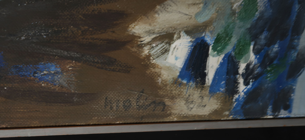 Lei Molin: Olieverf op Doek, Landschap I - Ingelijst (Groot!) kopen? Bied vanaf 1000!