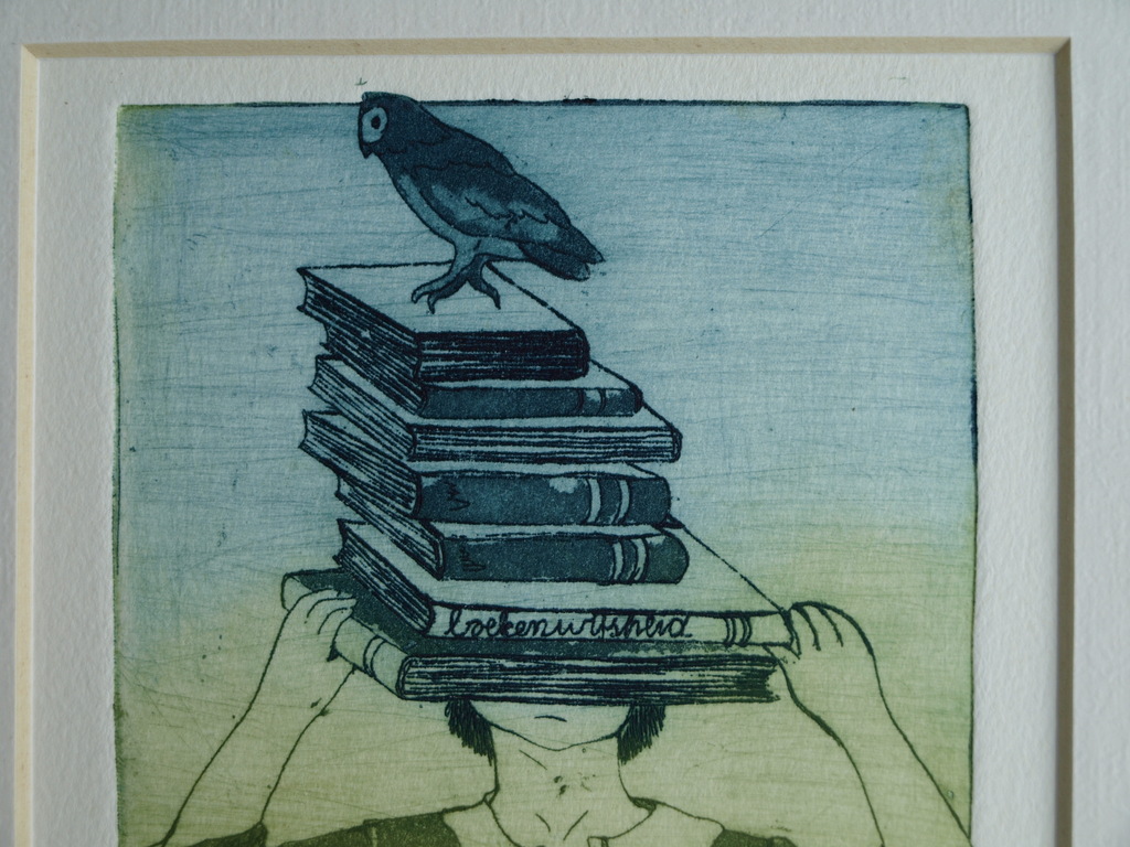 Willemien Holterman : Ets – Boekenwijsheid – Gesigneerd – 1984 kopen? Bied vanaf 1!