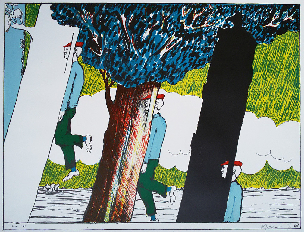 Hannes Postma - De tak die wij zagen (1971), litho verkocht voor € 125!