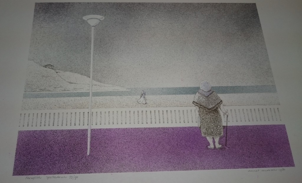 Annet Ardesch,zeefdruk,Terugblik kopen? Bied vanaf 15!