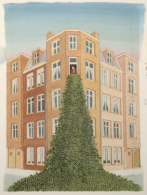 Ton Frederiks: Aquarel, Zonder titel  verkocht voor € 41!