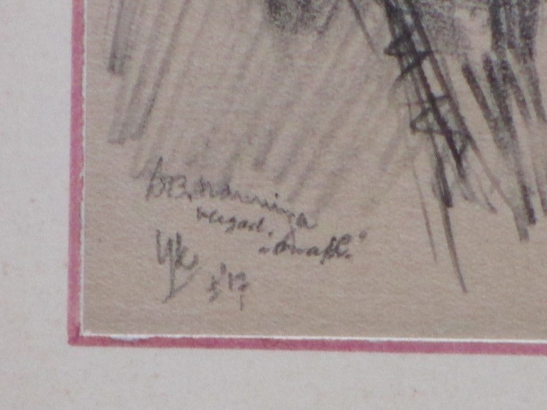 Hendrik IJkelenstam, Portret van de schilder D.B.Nanninga, Tekening 1917 kopen? Bied vanaf 40!