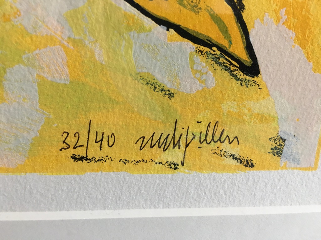 Rudi Pillen - Rudi Pillen: Kleurenlitho, Blauwe Vlucht kopen? Bied vanaf 225!