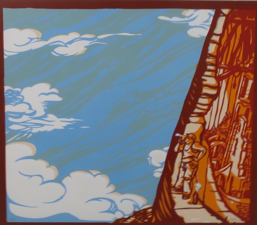 Raymond Koot (Typex): Zeefdruk, Toren van Babel - Ingelijst kopen? Bied vanaf 40!