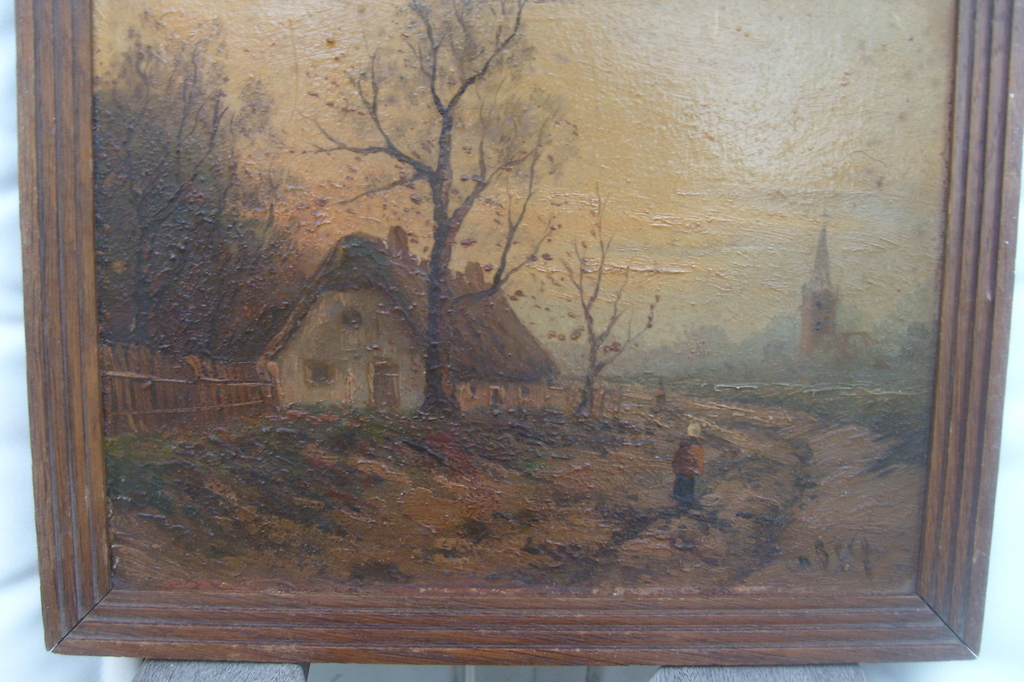 onbekende kunstenaar,r.o.gesigneerd, moeilijk leesbaar, begin 20e eeuw kopen? Bied vanaf 1!