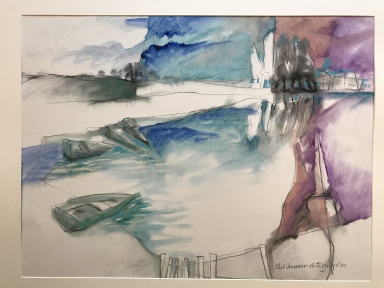 Phil Vermeer Weterings, gemengde techniek op papier verkocht voor € 35!