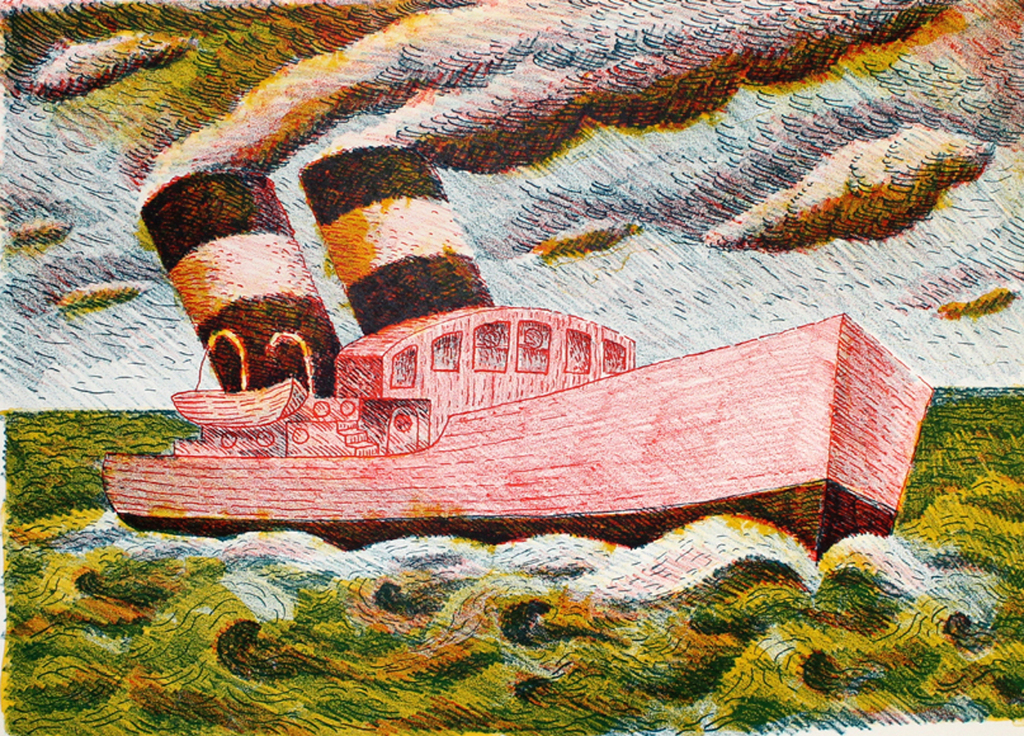 Gaetano Tranchino - Nave a vapore - Handgesigneerd kopen? Bied vanaf 39!