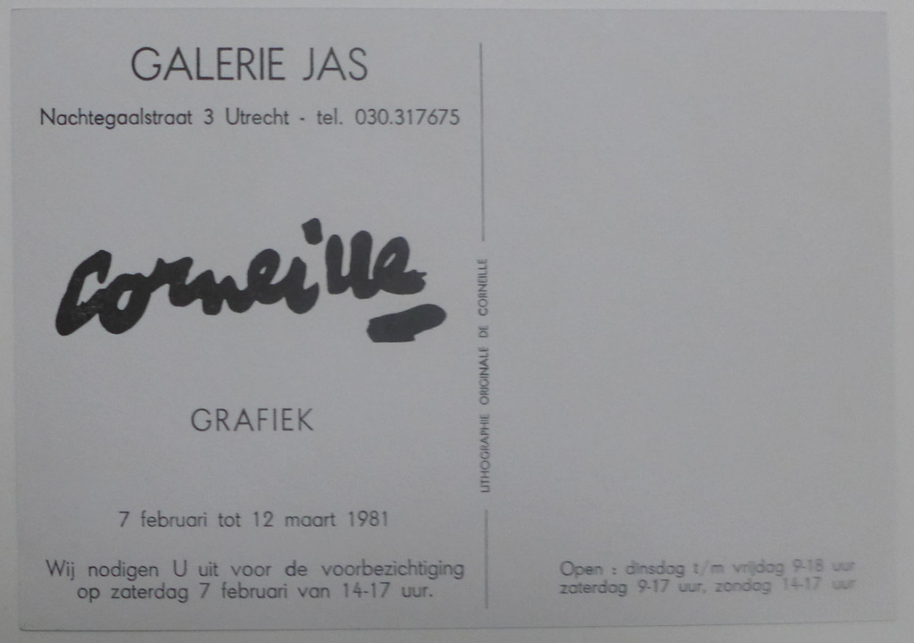 Corneille, uitnodigingskaart uit 1981 kopen? Bied vanaf 1!