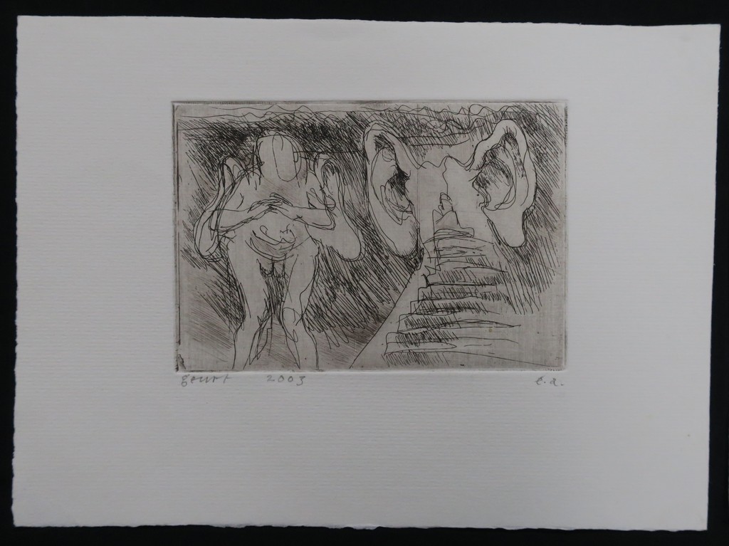 Geurt van Dijk: 2x Ets, Voorstellingen met naakte figuren kopen? Bied vanaf 35!