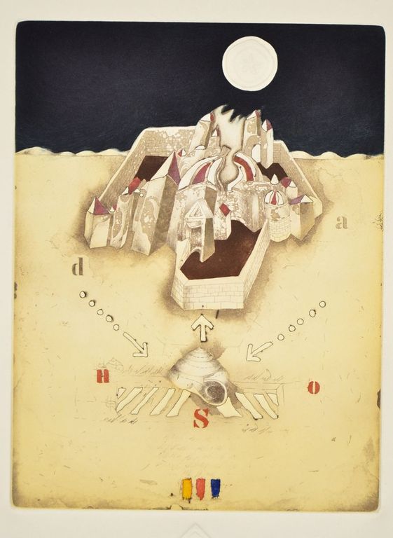 Matko Trebotic: Kleurenets/aquatint. Citadel kopen? Bied vanaf 35!