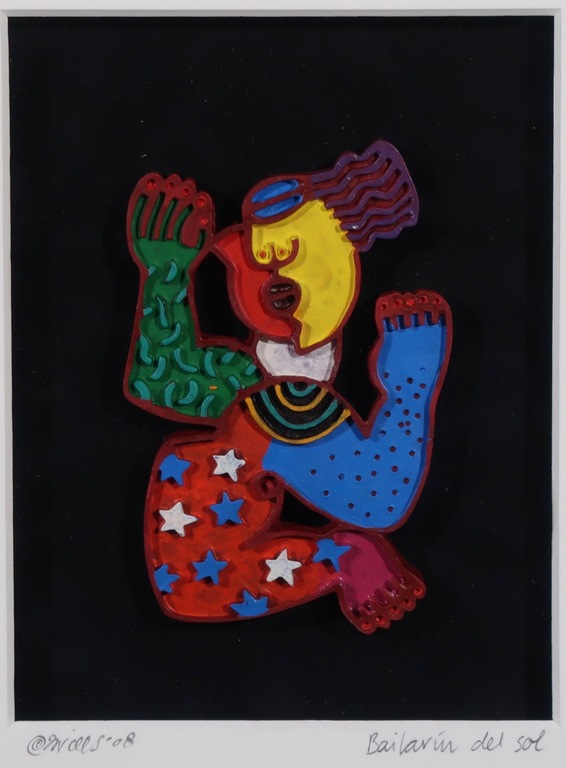 Clemens Briels: Handbeschilderde plaquette, Bailarin del sol - Ingelijst kopen? Bied vanaf 35!