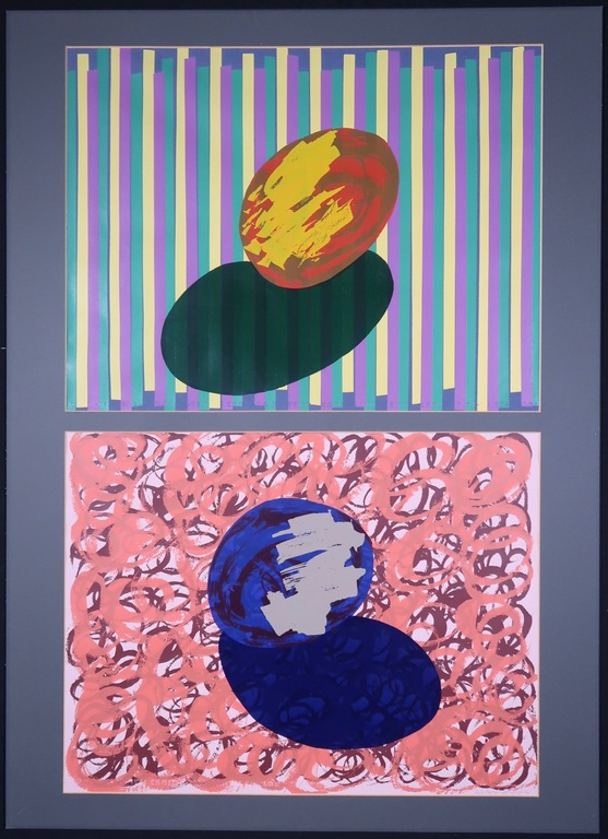 Bob Negryn: 2x Zeefdruk achter passe-partout, Z.T. (Groot) kopen? Bied vanaf 1!