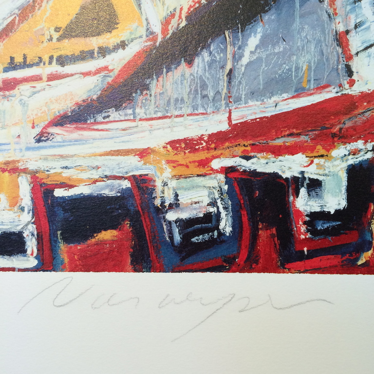 Henk Vierveijzer, zeefdruk op papier, Titel:  kopen? Bied vanaf 40!