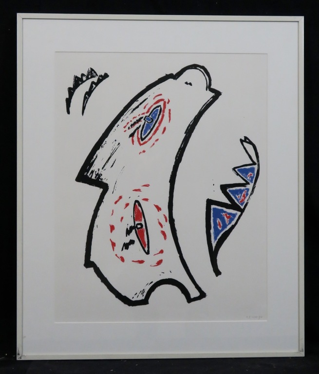 Anne Semler: Zeefdruk, Haventje - Ingelijst kopen? Bied vanaf 1!