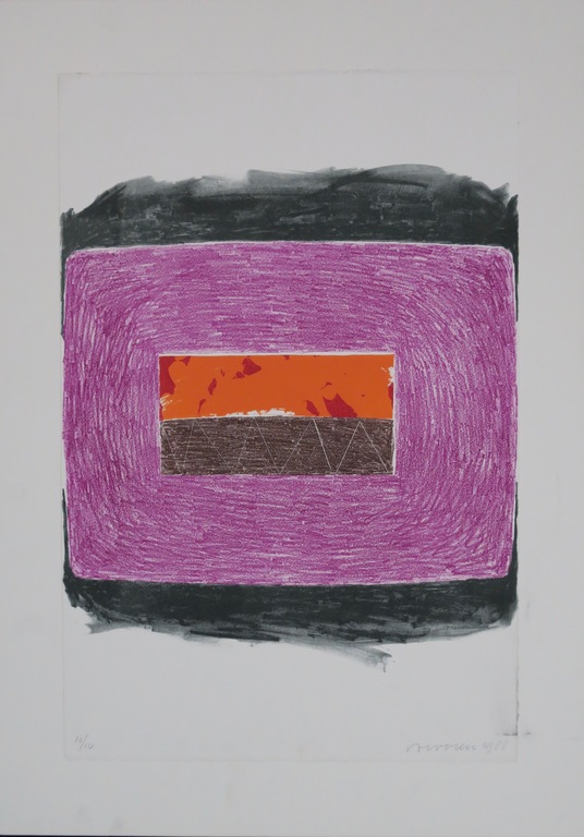 Jelis van Dolderen: Litho, Compositie met paars kopen? Bied vanaf 1!