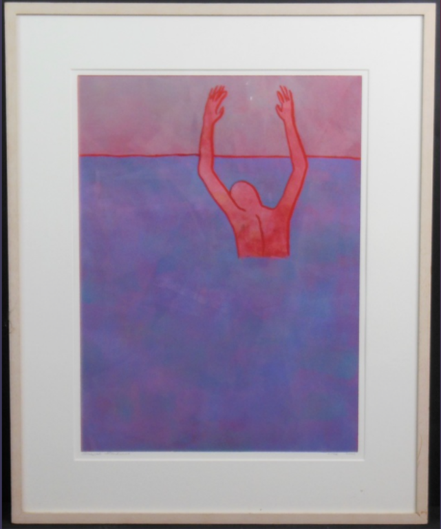 Raquel Maulwurf: Lino, Zwemmen -Ingelijst verkocht voor € 40!