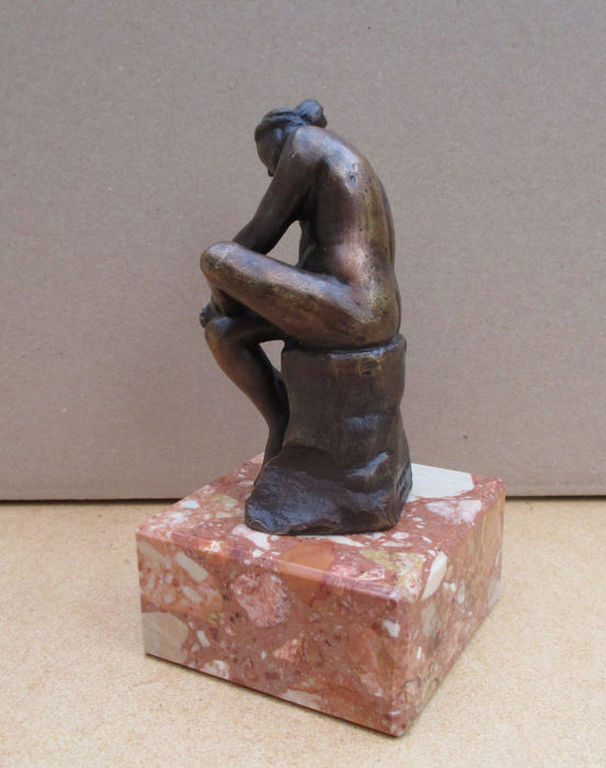 Aime Jules Dalou - Bronzen replicabeeldje van "Baigneuse avant le bain" kopen? Bied vanaf 15!