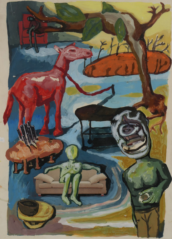 Coen Meulendijks: Gemengde techniek, Z.T. - Ingelijst kopen? Bied vanaf 50!