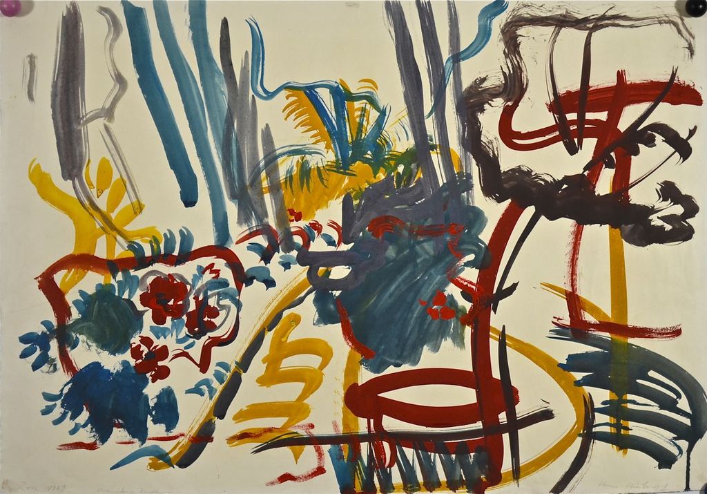 Hans Hiesberger: Aquarel. Abstracte compositie kopen? Bied vanaf 1!