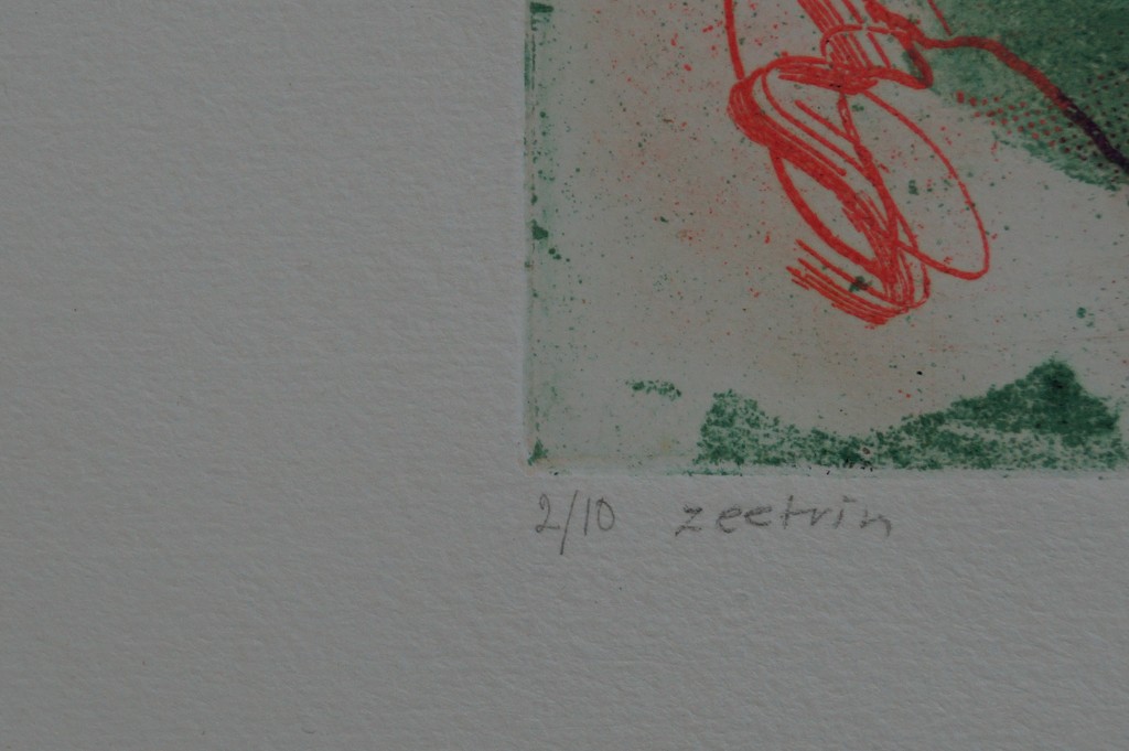 Marian Zult - gesigneerde ets - zeetuin - 10 ex. kopen? Bied vanaf 20!