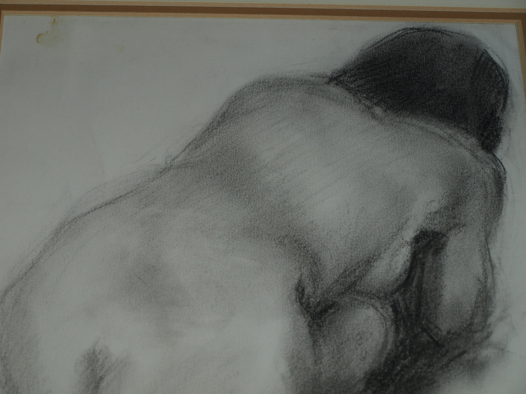 Tine : Tekening – Vrouwelijk naakt – Gesigneerd en ingelijst - 1971 kopen? Bied vanaf 1!