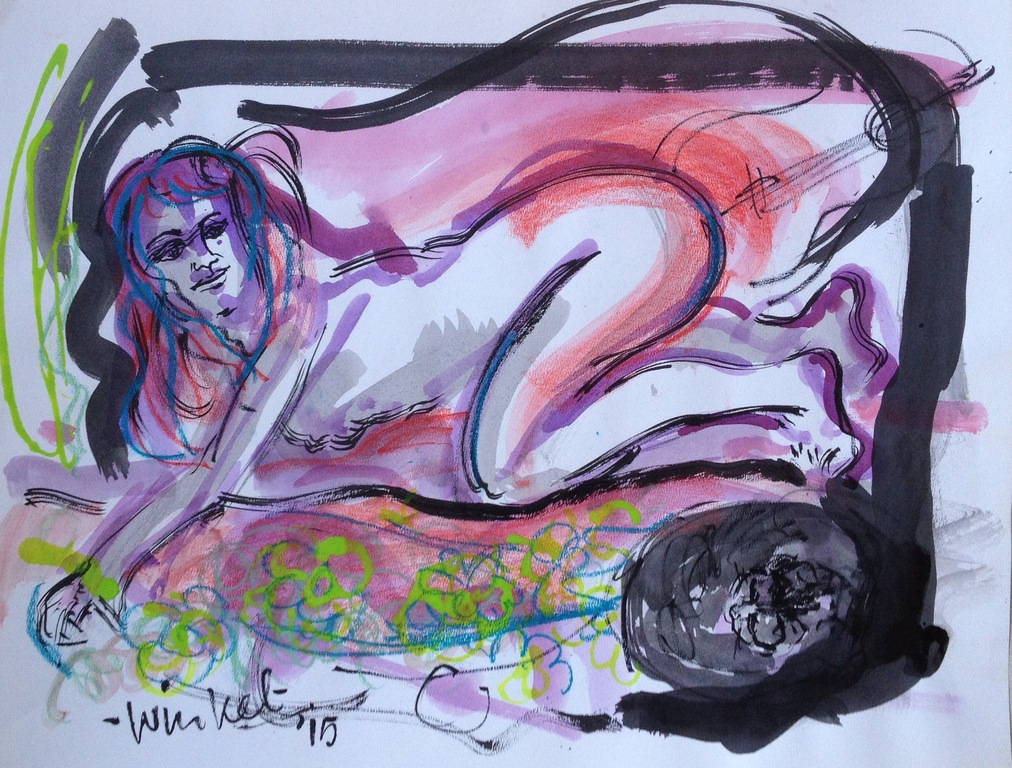 Arien Winkel - Naakt - Origineel werk op papier kopen? Bied vanaf 1!