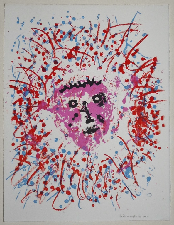 Jef Diederen, Kleurenlitho, Mooi hoofd verkocht voor € 39!