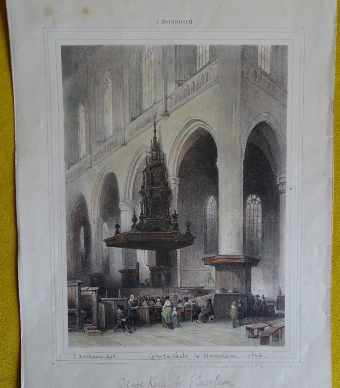 Johannes Bosboom: Steendruk, Grote kerk te Haarlem kopen? Bied vanaf 1!