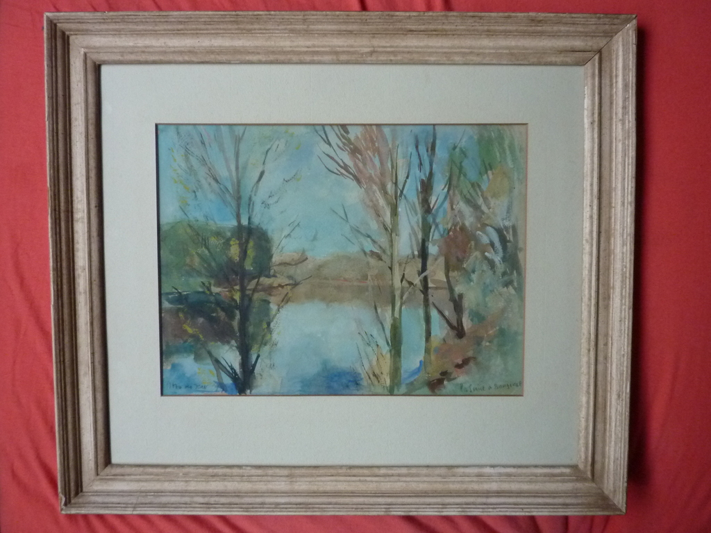 Otto B. de Kat aquarel "De Seine Bij Bougival" 1947 kopen? Bied vanaf 1100!