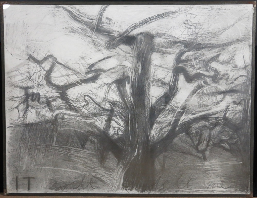 Mynke Buskens: Potlood/houtskool op papier, It will tell me - Ingelijst (Groot) kopen? Bied vanaf 1!