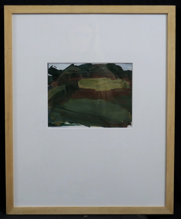 Ger Meinema: Acryl op papier, Lacalm - Ingelijst verkocht voor € 77!