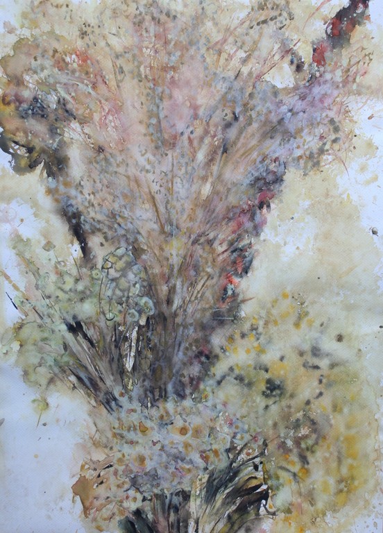 Monique Polak - aquarel - droogboeket - gesigneerd - 1985 kopen? Bied vanaf 1!