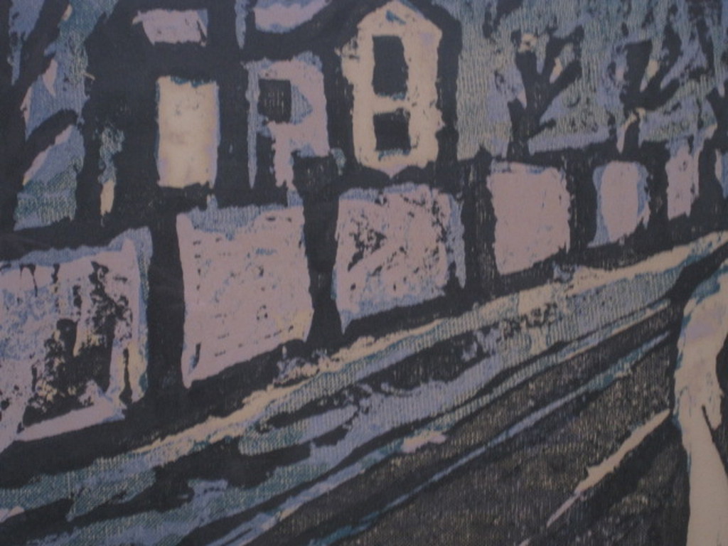 Verstilde figuratie Houtsnede 18/30 van Amsterdamse Graficus Flip van der Burgt  kopen? Bied vanaf 1!