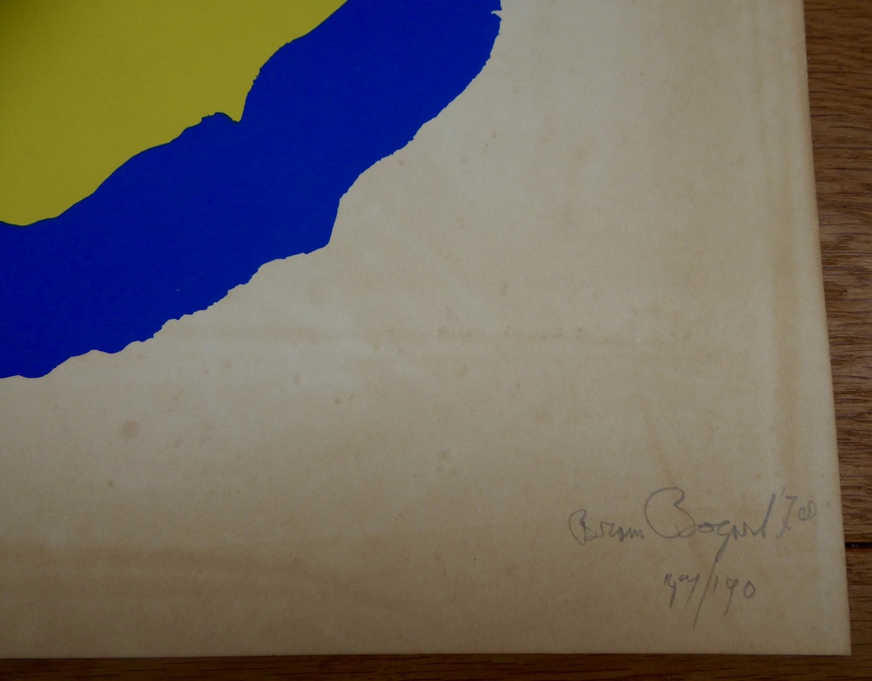 Bram Bogart. Litho Geel/Blauw uit 1978 kopen? Bied vanaf 1!