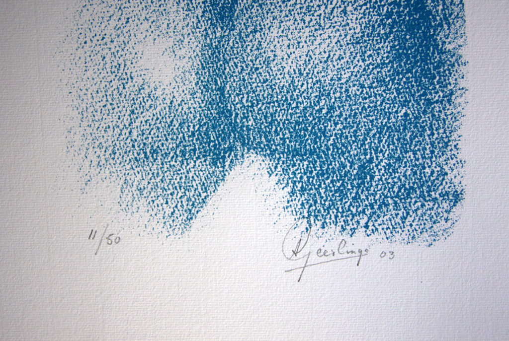 Anton Geerlings (1923), zeefdruk, vrouwelijk naakt in blauw kopen? Bied vanaf 50!