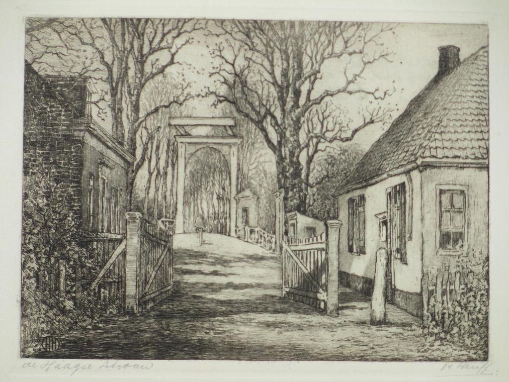 Herman Heuff, De Haagse Schouw, Ets 1916 verkocht voor € 40!