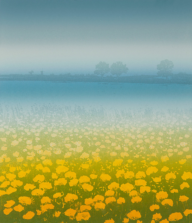 Elmar Gille - Zeefdruk - Landschap verkocht voor € 46!