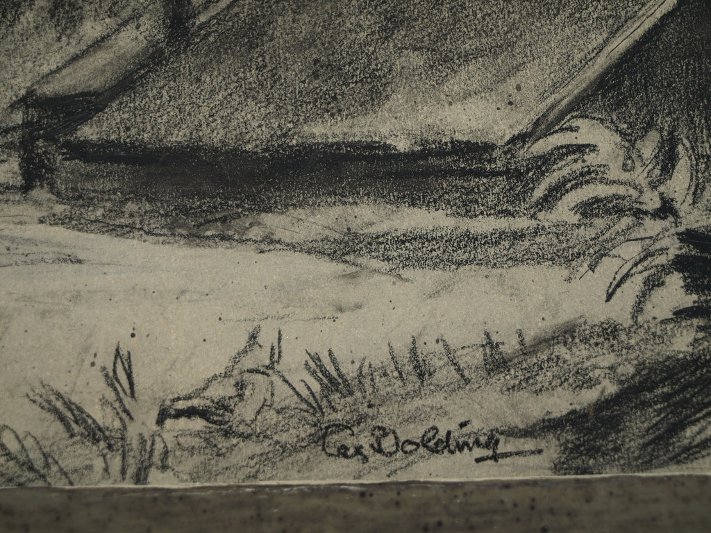 CEES BOLDING (1897-1979) – Tekening – Linde in de Achterhoek –Gesigneerd–ca 1950 kopen? Bied vanaf 25!