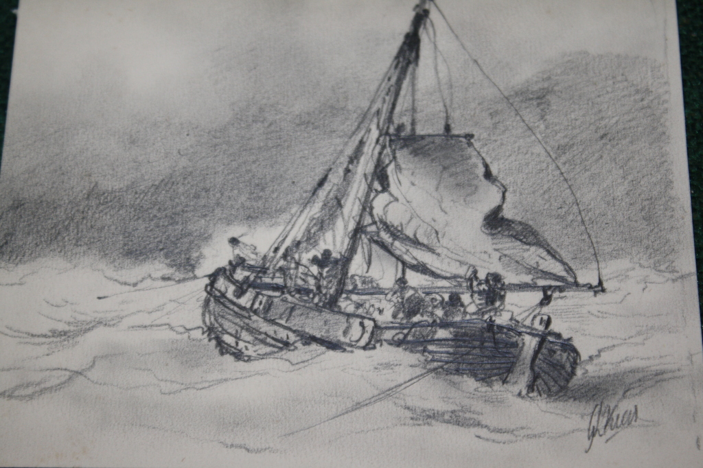 VISSERSBOOT IN ZWAAR WEER van GL KIERS kopen? Bied vanaf 35!