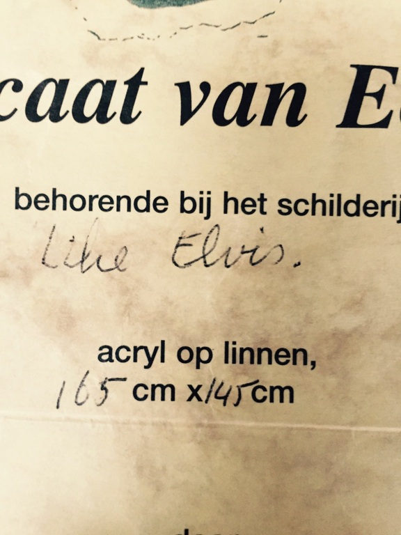 Herman Brood - Like Elvis - Met certificaat - gemengde technieken op doek  kopen? Bied vanaf 500!
