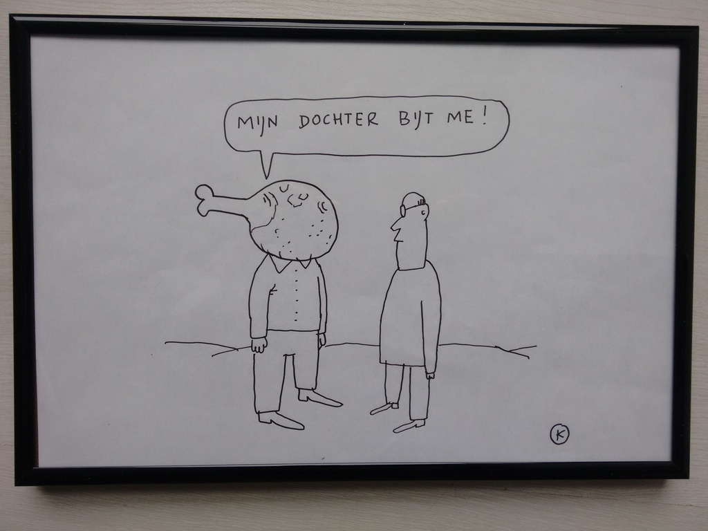 KAMAGURKA tekening, handgesgineerd, ingelijst kopen? Bied vanaf 130!