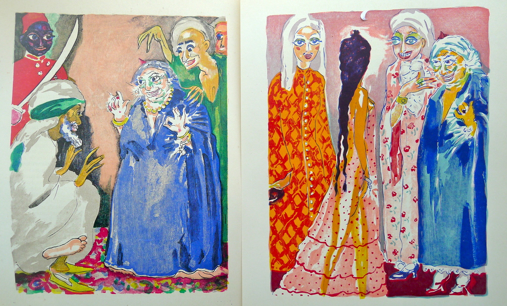 Kees van Dongen , twee houtgravures  naar aquarellen uit 1001 nacht, 1955 . kopen? Bied vanaf 20!