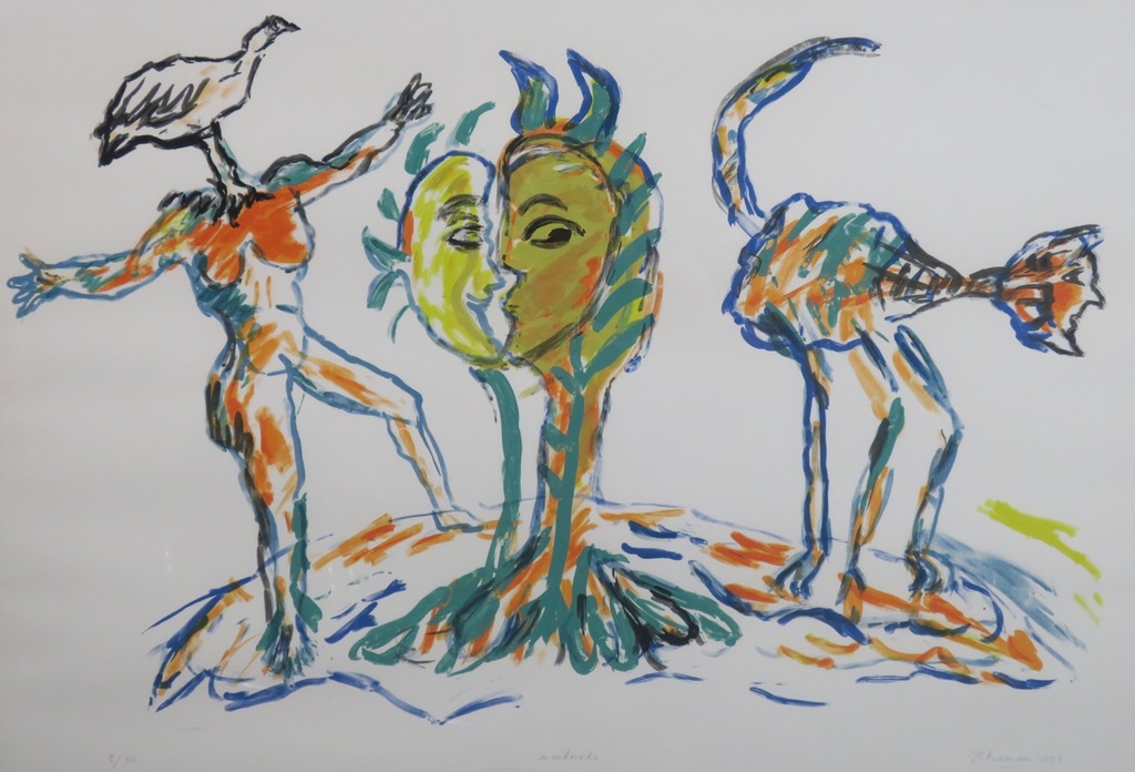 Hanny Ramaer: Zeefdruk, Maskerade - Ingelijst kopen? Bied vanaf 1!