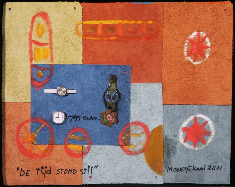 Meertje Kaal: Gemengde techniek, De tijd stond stil - Ingelijst kopen? Bied vanaf 1!