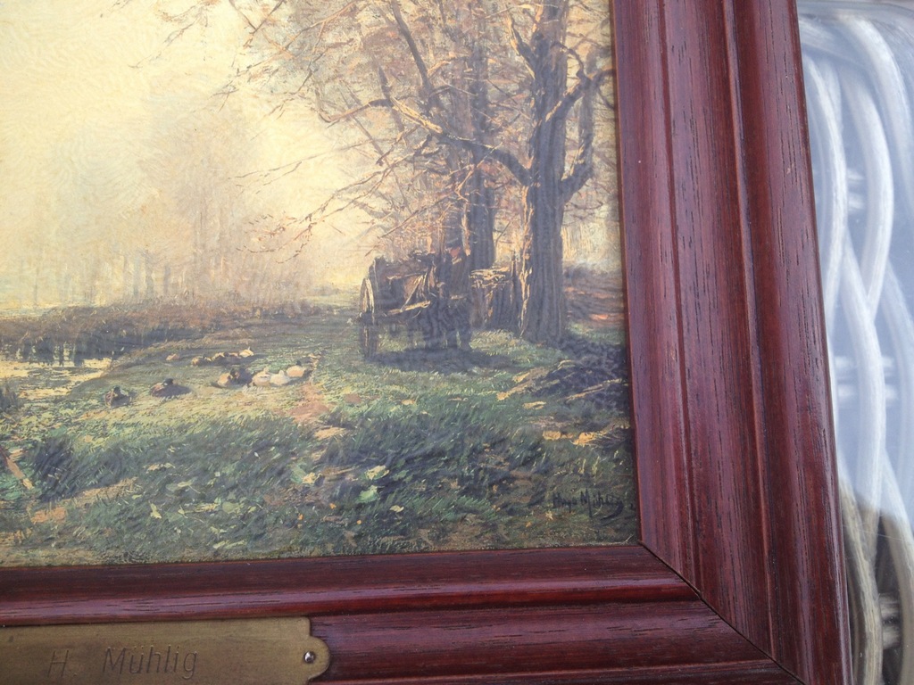 Klein schilderijtje van olieverf op linnen. Bostafreeltje gesigneerd kopen? Bied vanaf 650!