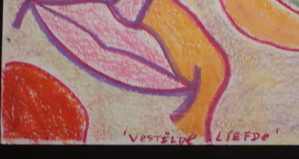 Andries Heyboer: Vetkrijt op papier, Verstilde liefde (Groot) kopen? Bied vanaf 20!